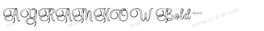 AGRAMKOW Bold字体转换